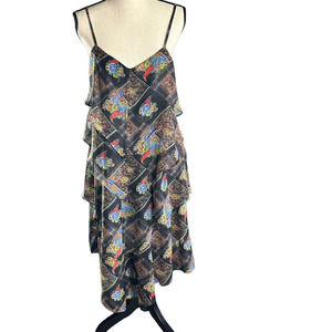 Free People Black Comb Floral Dress Size 6